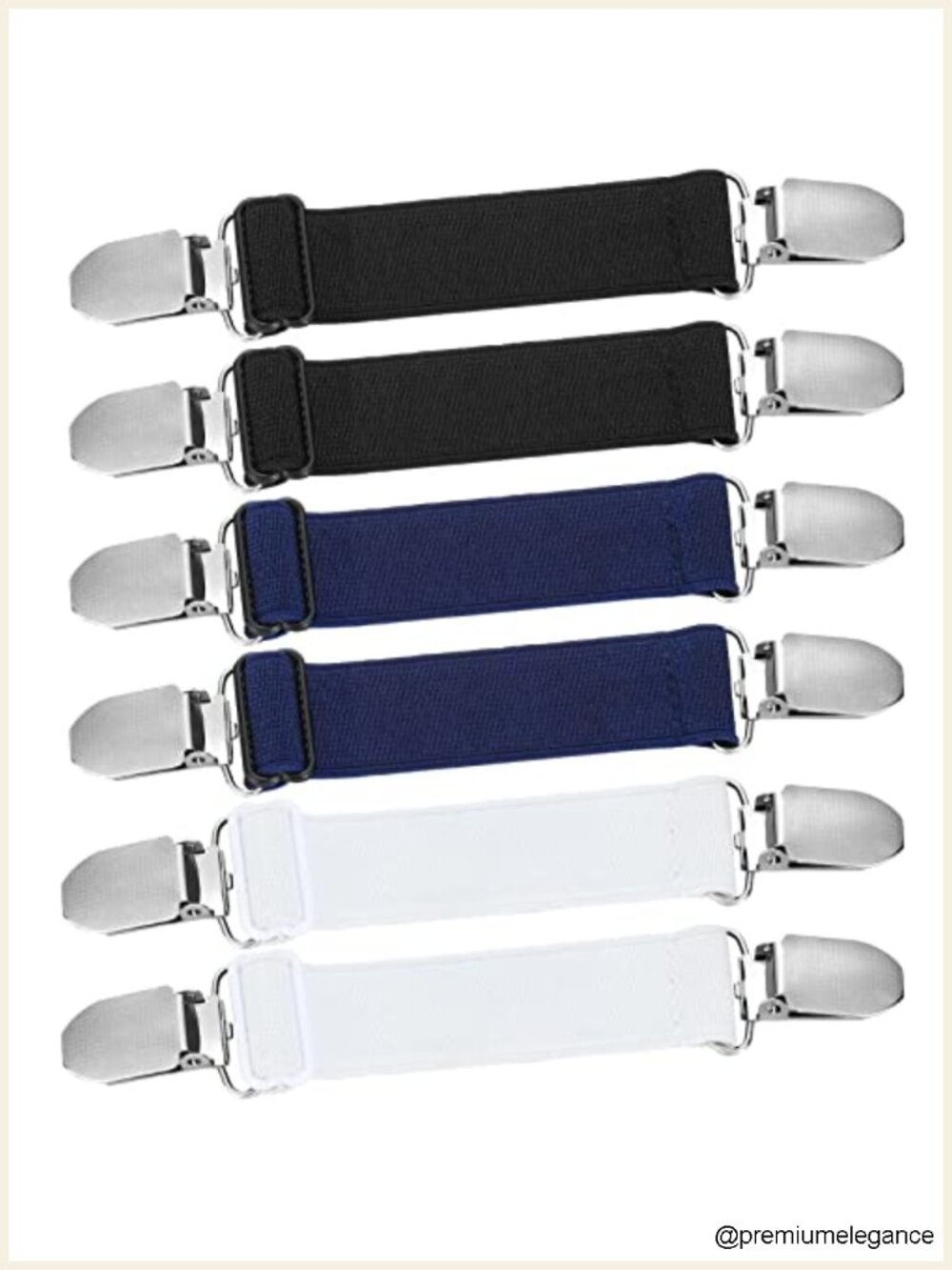 6 Pack Elastic Pant Waist Tightener Clips Stainless Steel Adjustable